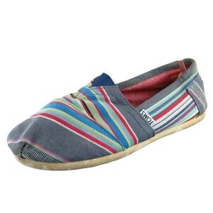 Toms Sz 7 M Multicolor Round‎ Toe Flat Fabric